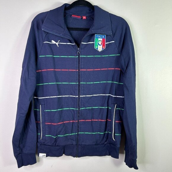 Puma Men's Italia FIGC Zipper Jacket Size M - Picture 1 of 8